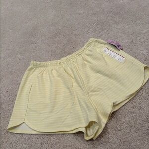 Wild Fable Light Yellow Striped Athletic Shorts